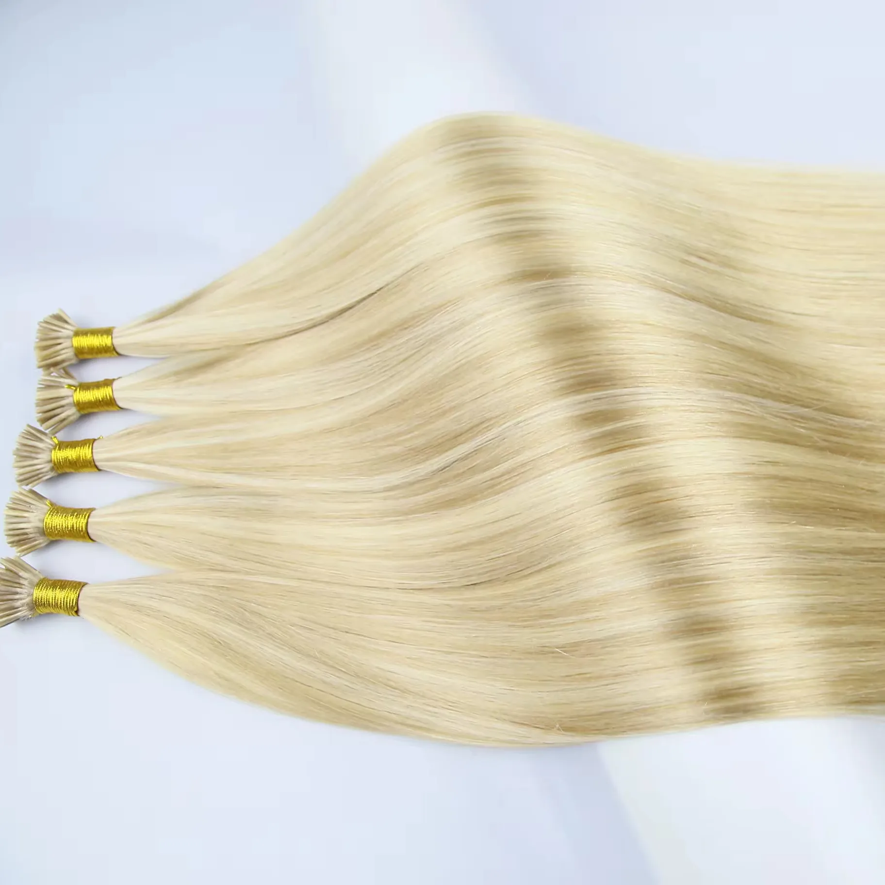 Vente en gros 24 pouces de cheveux humains I Tip Extension de cheveux 30% 35% 50% 60% 80% rapport de cheveux disponible pour les femmes blanches