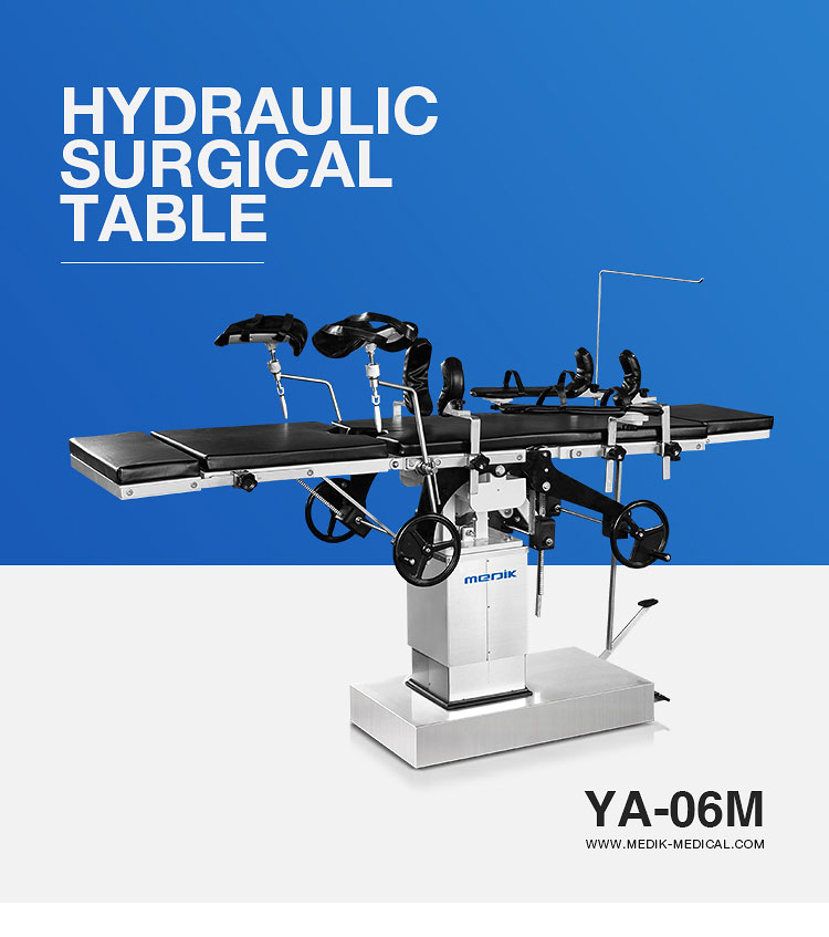 Mesa de operaciones de acero inoxidable del sitio 304 hidráulicos del hospital OT de la tabla de la operación de Surgical Table Manual del modelo nuevo