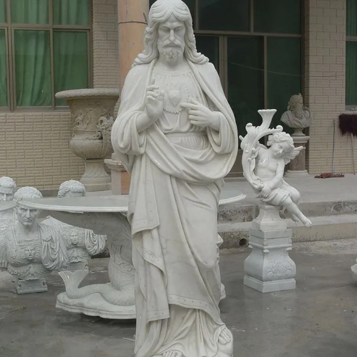تمثال بشكل حديقة من الرخام الطبيعي المسيح والمسيح للكنيسة بسعر الجملة