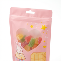 Sachets refermables personnalisables anti-odeur avec fenêtre transparente pour bonbons, lait, collations, emballages alimentaires de qualité alimentaire