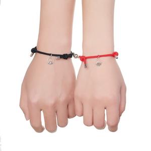 Saint Valentin <span class=keywords><strong>Cadeau</strong></span> Montagne Vague Petite Amie Petit Amant Longue <span class=keywords><strong>Distance</strong></span> Bond Tactile Aimant Magnétique Correspondant Couple Bracelet - Product Image 5