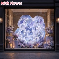 Dekorasi Seni Bunga Peony EVA Raksasa Laris Manis, Bunga Peony Besar Bercahaya LED untuk Tata Letak Lanskap Komersial, Pernikahan, dan Aula Perjamuan