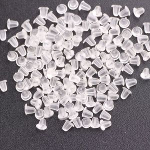 Jewelry Accessories Plastic Clear <strong>Rubber</strong> Shape Stopper Clutch Nut <strong>Earring</strong> <strong>Backs</strong> - Product Image 1