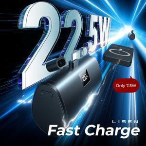 LISEN Batterie Externe 22,5W PD Charge Rapide 7000mAh Haute Capacité Chargeur Portable pour iPhone 17 <span class=keywords><strong>Pro</strong></span> Max Samsung Pixel 9 Utilisation Voyage - Product Image 5