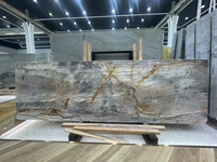 Dalle de quartzite Michelangelo de luxe pour îlot de cuisine de villa, comptoirs en pierre naturelle haut de gamme pour la décoration intérieure haut de gamme