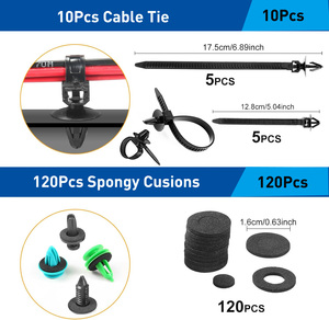 1240 pièces Kits de retenue automatiques universels pour <span class=keywords><strong>carrosserie</strong></span> garniture de porte panneau de garde-boue ensembles de pare-chocs en <span class=keywords><strong>plastique</strong></span> attaches Clips de voiture - Product Image 5