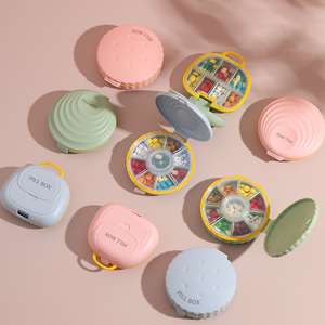 Boîte à médicaments portable en plastique, petite, anti-poussière, avec compartiments, pour le voyage, boîte de <span class=keywords><strong>rangement</strong></span> pour bijoux, boîte de distribution de médicaments, personnalisable - Product Image 3