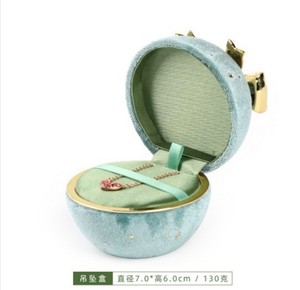 Estuche <span class=keywords><strong>de</strong></span> Joyería Redondo Azul Oscuro <span class=keywords><strong>de</strong></span> Lujo, Elegante Caja <span class=keywords><strong>de</strong></span> Almacenamiento <span class=keywords><strong>para</strong></span> Anillos y Collares con Diseño <span class=keywords><strong>de</strong></span> Flocado y Lazo, Ideal <span class=keywords><strong>para</strong></span> Regalo - Product Image 5