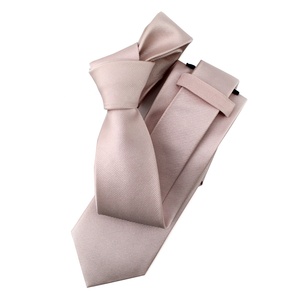 Shengzhou Fabricant Vente en gros Cravate personnalisée Jacquard tissé gros-grain <span class=keywords><strong>Repp</strong></span> couleur unie luxe hommes 100% Cravates en soie Nude - Product Image 2