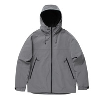 Veste Coupe-Vent Softshell Légère et Imperméable pour Homme, Respirante, avec Capuche, Idéale Randonnée, en Polyester Nylon