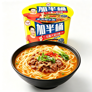 Nouilles Frites au Bœuf et au Bouillon d'Or Chinois Authentique – Fourniture en Gros, Ramen Instantané Faible en Gras, Bouillon Riche, Bœuf Tendre – 12 Tasses, Cuisson en 5 Minutes - Product Image 1