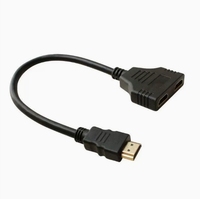Adaptateur de câble séparateur HDMI 1 entrée 2 sorties, conversion mâle vers femelle, commutateur HDMI 1080P