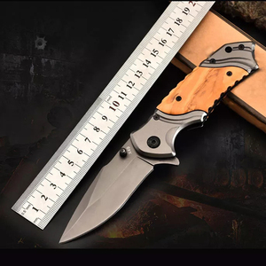 Couteau pliant Bochen X49 avec manche en bois d'olivier, lame à pointe tombante, couteau de poche pour la randonnée, le camping, la chasse, EDC - Product Image 5