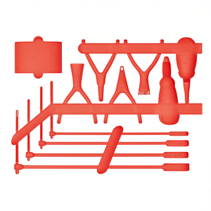 Juego de Cepillos de Limpieza Facial 519 M 276CV, Herramientas de Plástico Rojas para el Cuidado Facial - Product Image 2