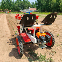 Transplanteur de légumes monté sur tracteur, semoir automatique double rangée, moteur et boîte de vitesses, capacité de 6000 plantes/heure, 7,5 CV, réglable