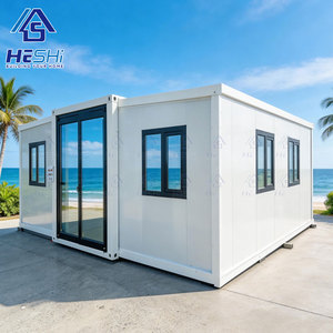 Casa Contenedor Prefabricada Moderna HESHI, Espacio de Vida Rectangular Blanco, 20 Pies x 40 Pies, Casa Pequeña Expandible - Product Image 1