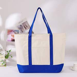 40*35*10cm Blank Heavy Duty Stylish Canvas Einkaufstasche mit einer externen Tasche Daily Essentials Party Favor Hochzeits geschenk - Product Image 5