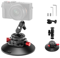 NEEWER Support à ventouse métallique de 15,2 cm (6 pouces) avec rotule et bras magique pour pare-brise de voiture, tableau de bord, avec montures 1/4" et 3/8" ARRI pour appareil photo, téléphone et caméra d'action