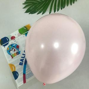 JOOOY 100 Pezzi Palloncini Rotondi in Lattice <span class=keywords><strong>Rosa</strong></span> Baby con Scritta 'Happy Birthday' Stampata - Product Image 1