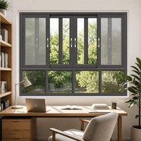 Fenêtre coulissante horizontale à triple rail, double vitrage Low-E, en aluminium, certifiée Energy Star, pour balcon, directement de l'usine