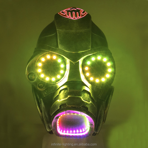 Último Modelo de Máscara LED, Máscara de Fantasma de <span class=keywords><strong>Resident</strong></span> <span class=keywords><strong>Evil</strong></span> 3 para Halloween, Disfraz de Personaje de Terror, Máscara Facial Protectora Antivirus de Resina - Product Image 2