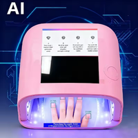 Lampe à ongles LED UV intelligente AI, sécheuse de vernis gel professionnelle, portable, haute puissance, séchage rapide, sûre, soin des mains, usage domestique, logo personnalisé