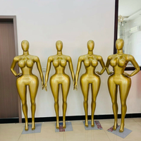 Leichte Ganzkörper-Schaufensterpuppe für Damen mit Kopf aus Kunststoff für Modeboutiquen und Bekleidungspräsentation