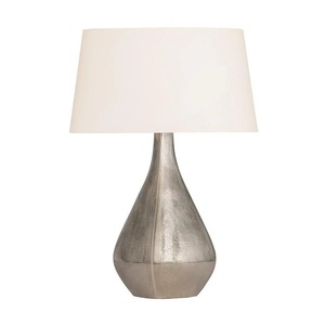 Silver Teardrop Modern Classic Table Lamp | Timeless Elegance for Hotel Guest Room & Living Area - Product Image 1