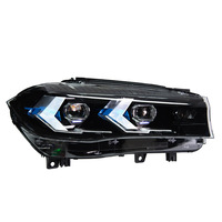 Feux de jour à LED dynamiques avec clignotants directionnels style G05 pour phares BMW X5 F15 (2014-2018) – Kit de modification avant (ancien vers nouveau)