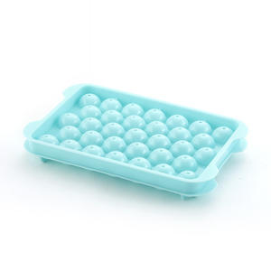 Bandeja para Cubos de Hielo Redondos Azul Cielo con Tapa, 30 Cavidades, Antiadherente, Apta para Congelador, para Uso Doméstico y Comercial - Product Image 4