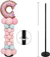 Kit de support de colonne de ballons avec base et poteau pour la Saint-Valentin et les décorations de fête d'anniversaire pour enfants
