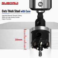 Scies cloches en carbure TCT à tige hexagonale SUBORUI 14-100 mm pour la découpe d'acier inoxydable, de plaques de fer et de métaux