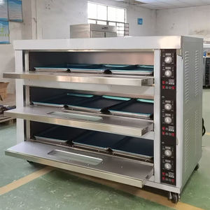 Industriële bakoven, <span class=keywords><strong>3</strong></span>-dekken, 12 lagen, elektrische oven voor taarten en gebak - Product Image 6