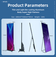 Écran d'affichage LED portable pliable pour exposition, panneau LED P1.86 P2 P2.5 à accès frontal 640x1920mm, épissure sans soudure