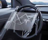 Support de tablette pour voiture, plateau pour volant, réglable en hauteur, bureau de voiture pour ordinateur portable et tablette