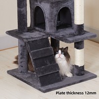Arbre à chat de luxe de taille moyenne et grande CT-038, écologique et durable, avec griffoir en tissu, jouets interactifs pour animaux de compagnie, direct usine
