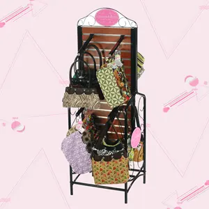 3 Tier Purse Holder Stand Floor Women Bag/handbag Display Stand Retail Store Purse Hanger Holder with 6 Hooks