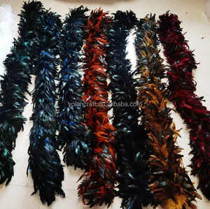 Boa <span class=keywords><strong>de</strong></span> plumas <span class=keywords><strong>de</strong></span> cola <span class=keywords><strong>de</strong></span> gallo esponjoso <span class=keywords><strong>de</strong></span> <span class=keywords><strong>2</strong></span> <span class=keywords><strong>metros</strong></span>, 350 gramos, Chandelle, Boa <span class=keywords><strong>de</strong></span> plumas decorativa, patrón teñido <span class=keywords><strong>para</strong></span> vestido <span class=keywords><strong>de</strong></span> Carnaval - Product Image 4