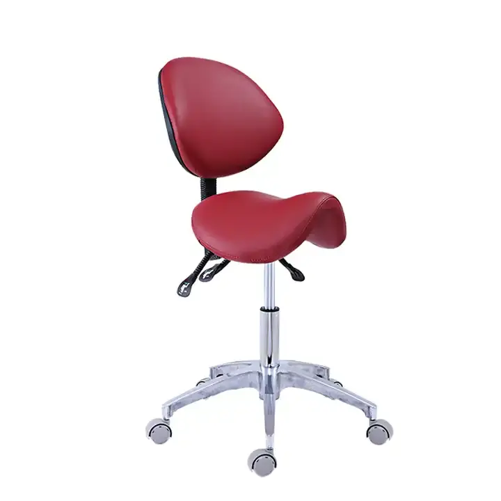 Premium Movable PU Leather Adjustable Doctor Assistant Mobile Chair Dental Stool For Dentist Use