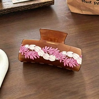 Pinces à cheveux en acrylique Strong Hold Hawaii, motif personnalisé, pinces requin, accessoires de fête estivale pour femmes, très vendues
