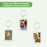 Porte-clés rectangulaire en acrylique vierge pour photos, kit de porte-clés personnalisé, fournisseur d'usine OEM en gros