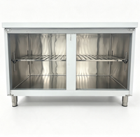 Table de préparation de pizzas réfrigérée à double porte, 8 bacs, refroidissement par ventilateur, acier inoxydable 304, plan de travail commercial, efficacité énergétique A++, 0°C