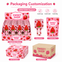Confiserie gélifiée moelleuse aromatisée aux baies rouges, en vrac, OEM, 0,7 oz, emballée individuellement, unité de présentation PDQ, qualité alimentaire
