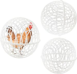 Cage à poulets roulante détachable en maille plastique, enclos de sécurité anti-morsures de chien et anti-écrasement par cheval pour poulets et canards en extérieur - Product Image 1