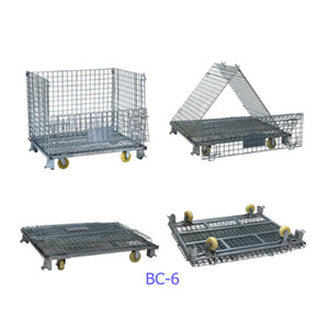 international standard logistic container Metal Storage Cage / pallet storage cage / Foldable Wire Containers