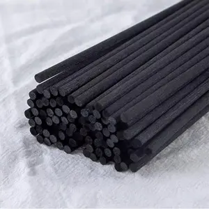Factory Price Custom Size 1mm 2mm 3mm 5mm Black Synthetic Diffuser Sticks Fiber Reed Sticks For Reed Aroma Bottle Decorative