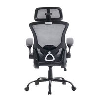 JR RACING JRMC-38 Chaise de bureau exécutive à dossier haut, gris foncé, design ergonomique en maille, appui-tête réglable, contemporaine