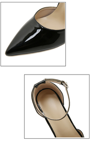 Super Beautiful Classic Glossy Women's Low-Top Dress Shoes with Open Toe and High Heel for Weddings Summer Season - Product Image 6