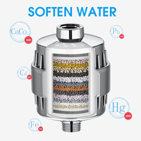 Filtre de douche à 15 couches, ensemble de filtres de bain, purificateur d'eau de robinet de douche