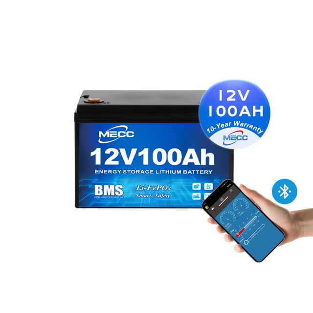 Hot Selling Rechargeable Bluetooth Smart BMS 12.8V 24V 100Ah IP65 Stackable Hybrid Grid LiFePO4 Battery Pack for Home Use